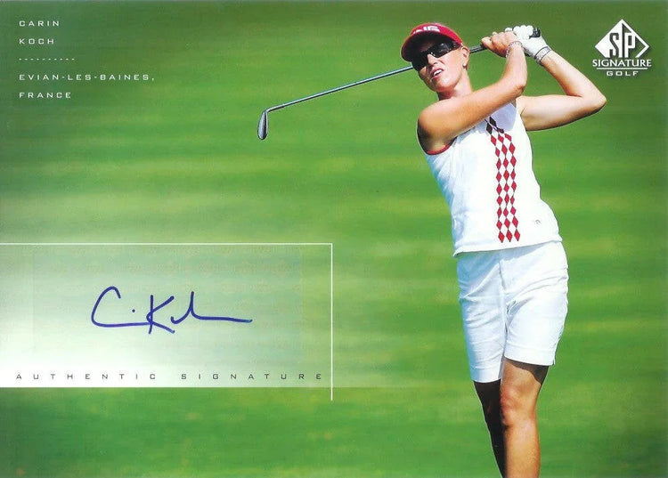 Carin Koch certified signed 2004 Upper Deck SP Signature golf 8x10 LPGA photo card - AutographsForSale.com