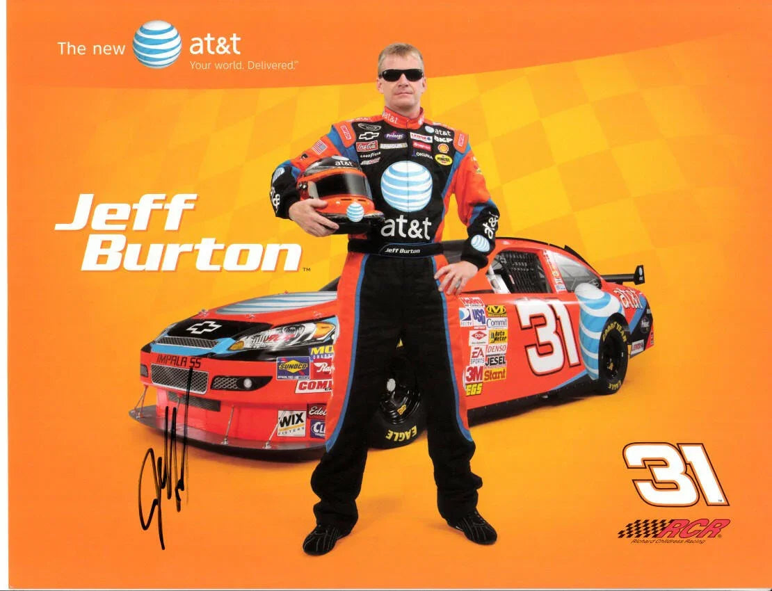 Jeff Burton autographed NASCAR photo card - AutographsForSale.com