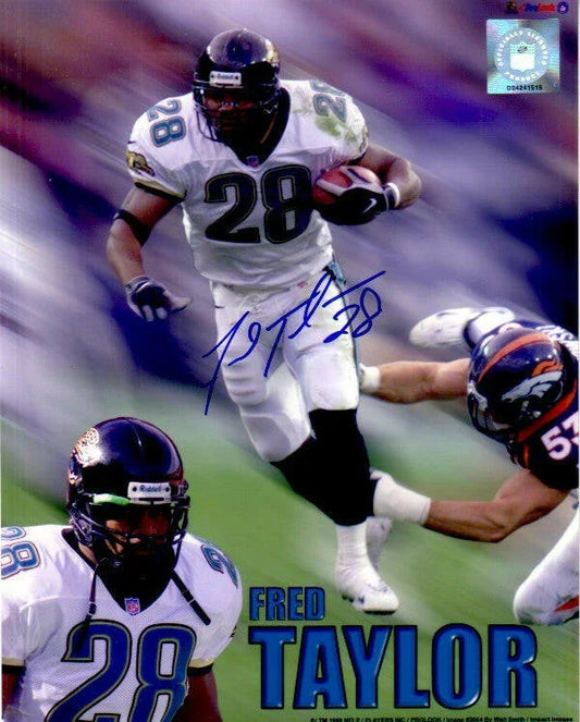 Fred Taylor autographed Jacksonville Jaguars 8x10 photo - AutographsForSale.com