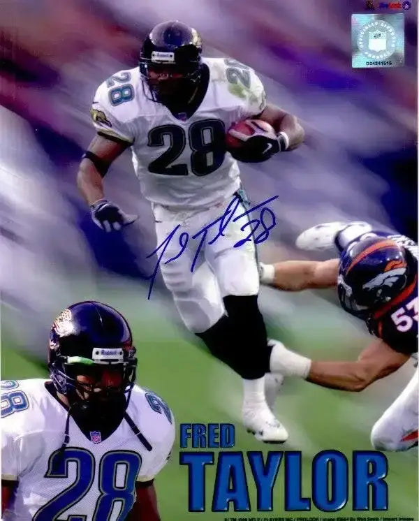Fred Taylor autographed Jacksonville Jaguars 8x10 photo - AutographsForSale.com