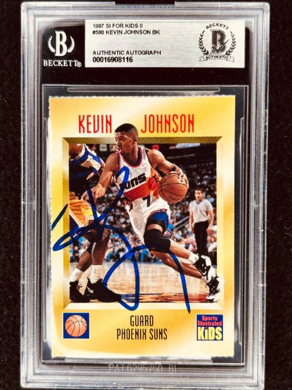 Kevin Johnson signed Phoenix Suns 1997 SI for Kids card BAS - AutographsForSale.com