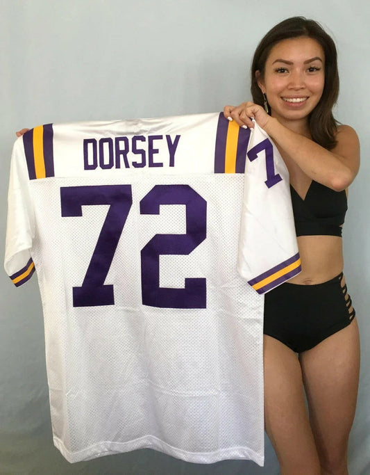 Glenn Dorsey LSU 2007 Nike white XL jersey New - AutographsForSale.com