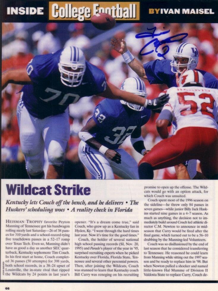 Tim Couch signed Kentucky Wildcats Sports Illustrated magazine photo - AutographsForSale.com