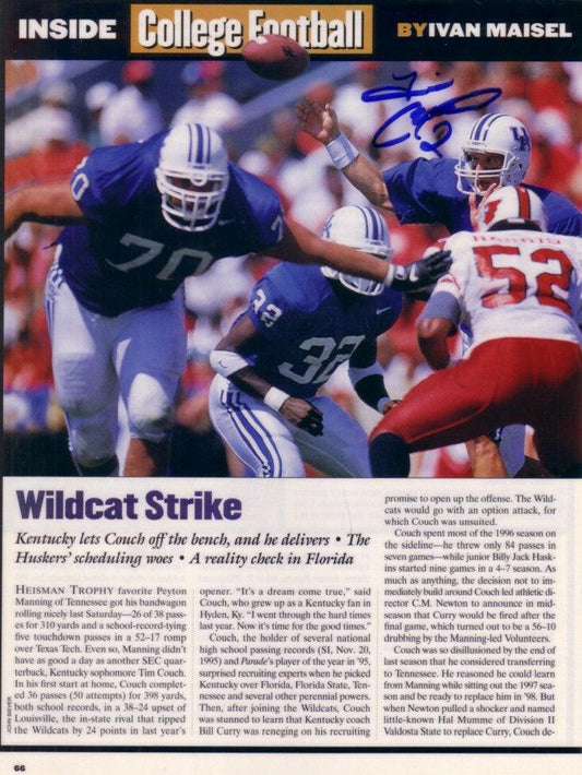 Tim Couch signed Kentucky Wildcats Sports Illustrated magazine photo - AutographsForSale.com