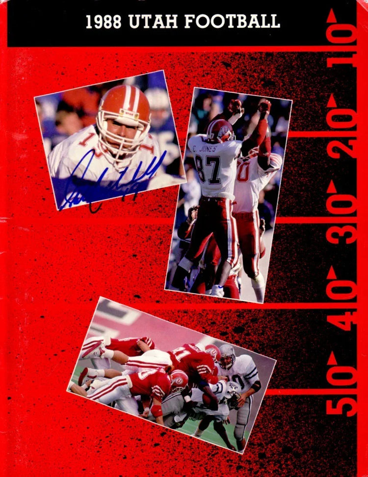 Scott Mitchell signed Utah Utes 1988 football media guide - AutographsForSale.com