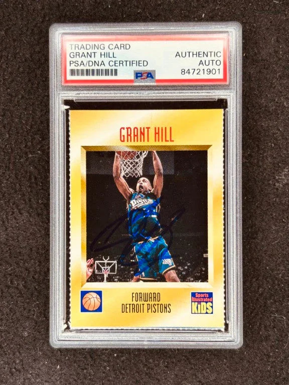 Grant Hill signed Pistons 1997 SI for Kids card PSA/DNA - AutographsForSale.com