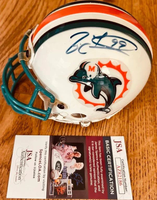 Jason Taylor autographed Miami Dolphins mini helmet JSA - AutographsForSale.com
