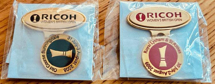 2008 2009 LPGA Ricoh Women’s British Open golf ball Marker Coins hat Clips - AutographsForSale.com