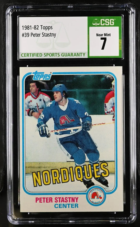 Peter Stastny 1981-82 Topps Rookie Card CSG 7 - AutographsForSale.com
