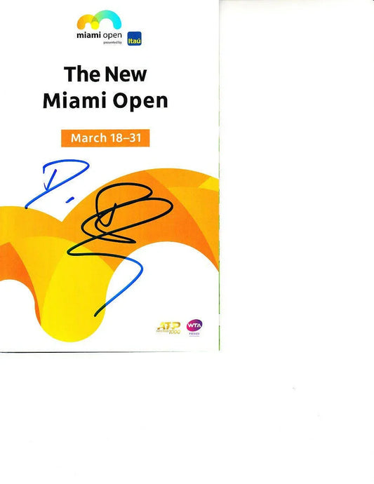 Dominic Inglot signed 2019 Miami Open Tennis tournament Map & program - AutographsForSale.com