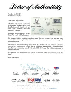 Jack Buck 2014 Leaf Masterpiece Cut Signature certified signed card 1/1 JSA St Louis Cardinals - AutographsForSale.com