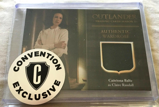 Outlander Season 3 Cryptozoic 2018 SDCC Caitriona Balfe Worn Claire Fraser Wardrobe Swatch card - AutographsForSale.com