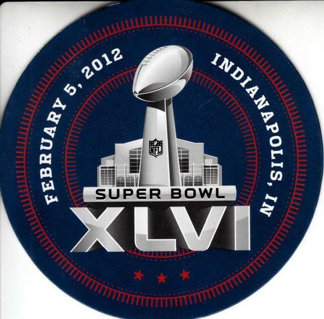 Super Bowl 46 logo coaster (New York Giants Win) - AutographsForSale.com