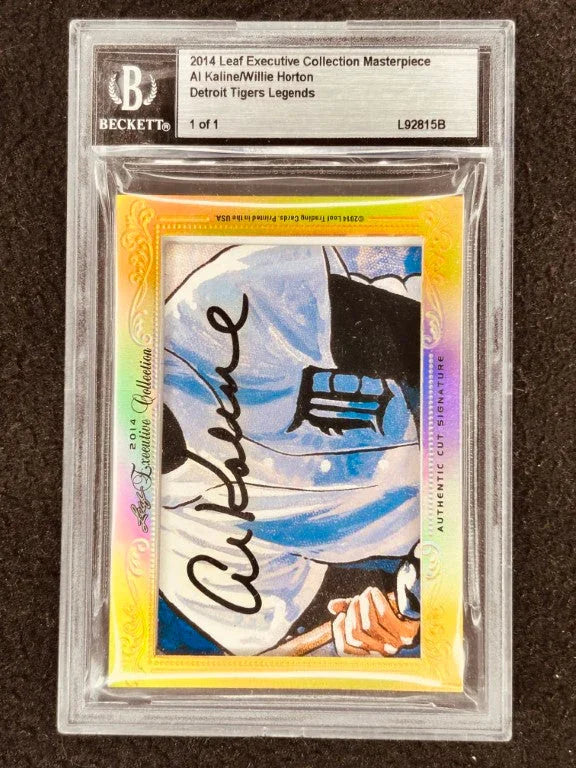 Al Kaline Willie Horton 2014 Leaf Masterpiece Cut Signature 1/1 card JSA Detroit Tigers - AutographsForSale.com