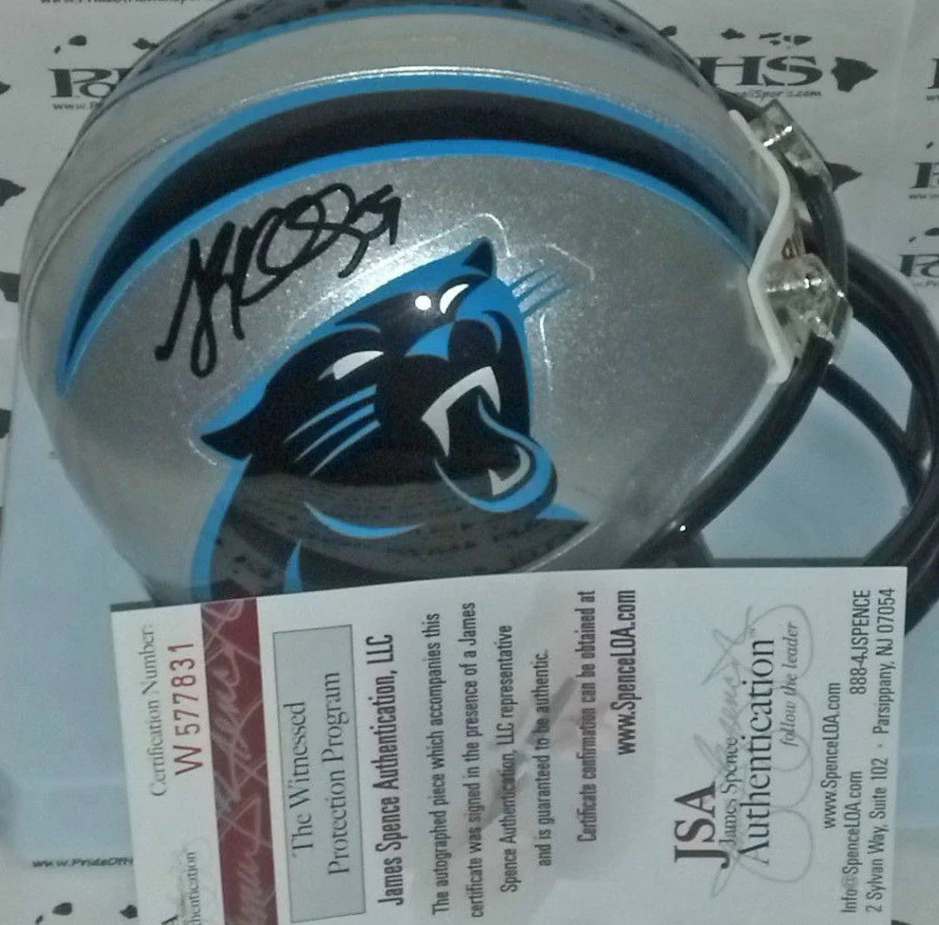 Luke Kuechly signed Carolina Panthers mini helmet JSA - AutographsForSale.com