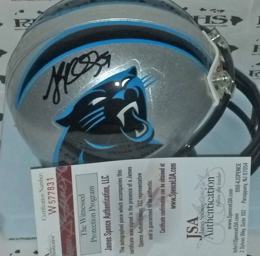 Luke Kuechly autographed Carolina Panthers mini helmet JSA Witness - AutographsForSale.com