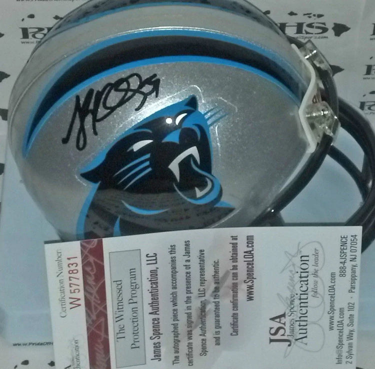 Luke Kuechly signed Carolina Panthers mini helmet JSA - AutographsForSale.com