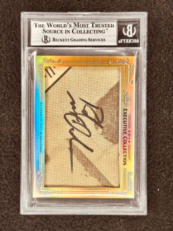 Mike Eruzione Rob McClanahan 2013 Leaf Masterpiece Cut Signature card 1/1 Miracle on Ice JSA - AutographsForSale.com