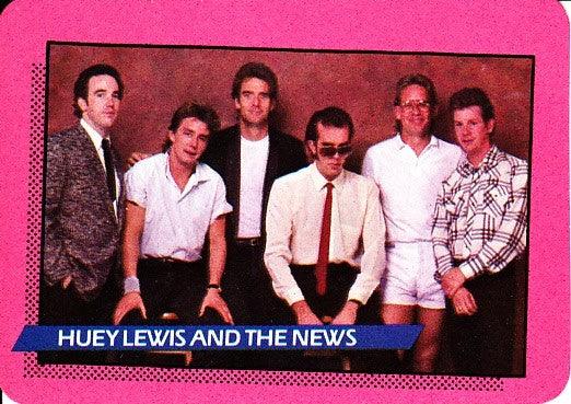 Huey Lewis & the News 1985 Amurol Rock Star concert card - AutographsForSale.com