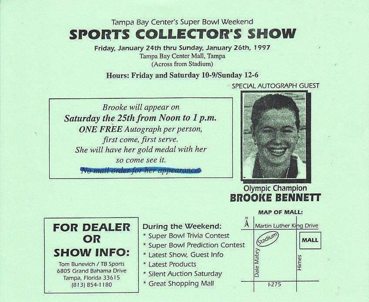 Brooke Bennett signed 1996 Olympics React Swimming cover - AutographsForSale.com