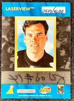 Neil O'Donnell certified autograph New York Jets 1996 Pinnacle Laserview Inscriptions card - AutographsForSale.com