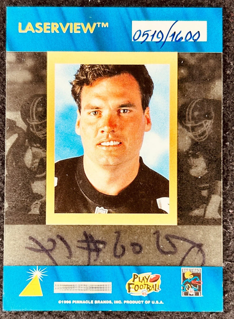 Neil O'Donnell certified autograph New York Jets 1996 Pinnacle Laserview Inscriptions card - AutographsForSale.com