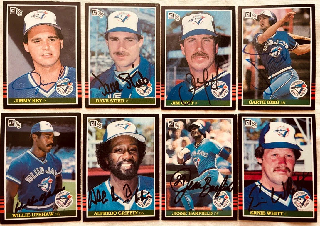8 signed 1985 Donruss Blue Jays cards Jimmy Key RC Jesse Barfield Dave Stieb - AutographsForSale.com