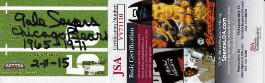 Gale Sayers signed Signature Legends card w/ Chicago Bears 1965 1971 JSA - AutographsForSale.com