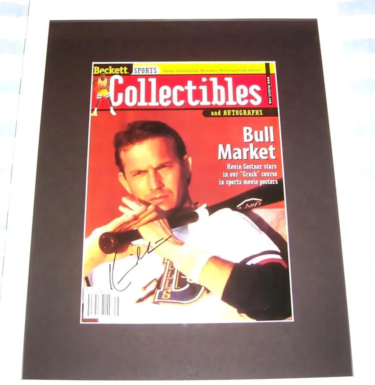 Kevin Costner signed Bull Durham movie 1998 Beckett cover framed JSA - AutographsForSale.com