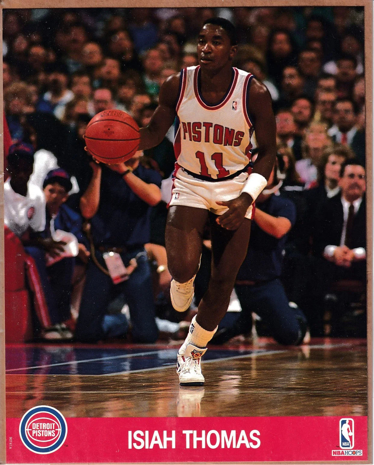 2 Isiah Thomas Pistons 1990 NBA Hoops 8x10 cards - AutographsForSale.com