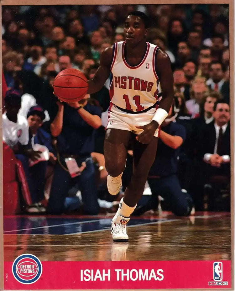 2 Isiah Thomas Pistons 1990 NBA Hoops 8x10 cards - AutographsForSale.com