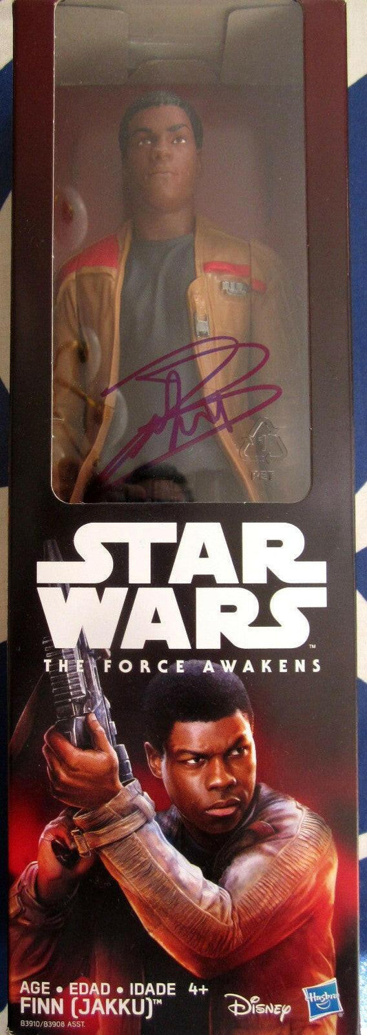 John Boyega signed Star Wars Force Awakens Movie Finn Action Figure JSA - AutographsForSale.com