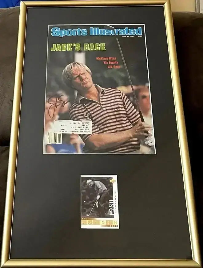 Jack Nicklaus signed 1980 US Open golf Sports Illustrated cover framed JSA - AutographsForSale.com