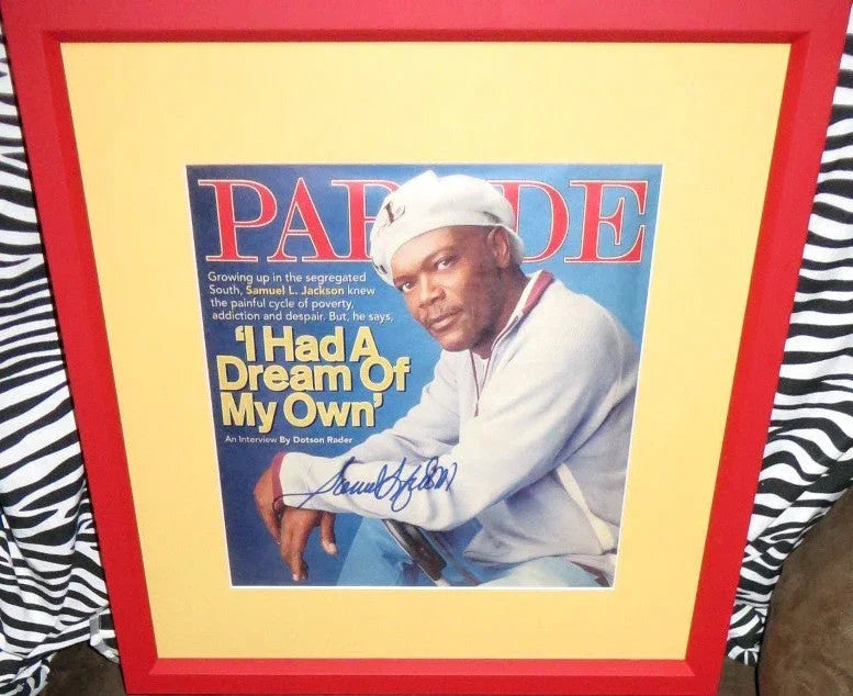 Samuel L. Jackson signed 2005 Parade cover framed JSA Avengers - AutographsForSale.com