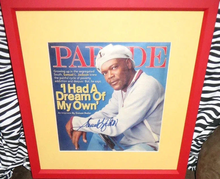 Samuel L. Jackson signed 2005 Parade cover framed JSA Avengers - AutographsForSale.com