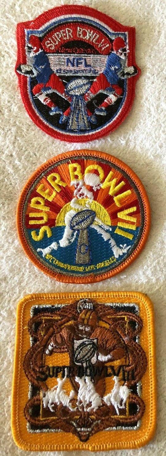 3 Super Bowl VI VII & VIII embroidered logo patches (Dolphins) - AutographsForSale.com
