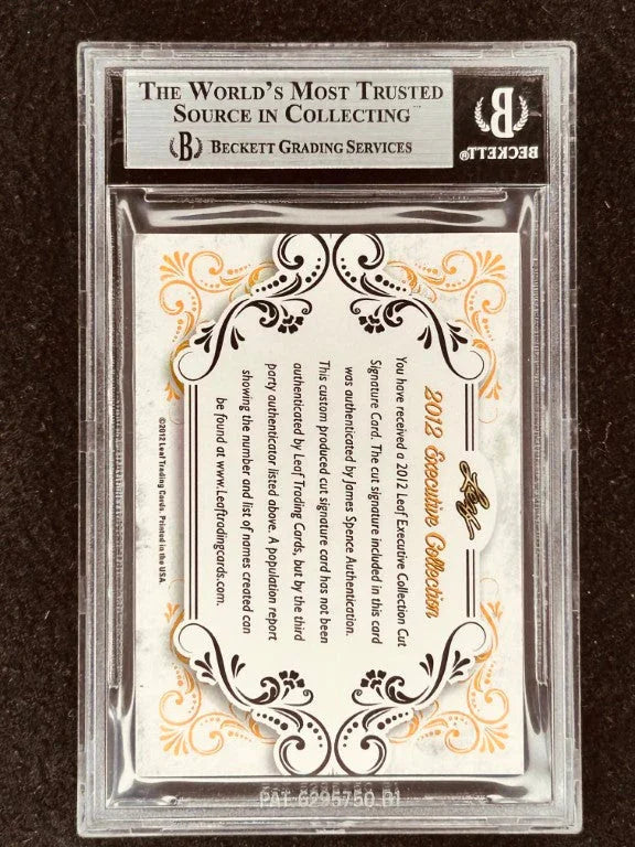 Joan Collins 2012 Leaf Masterpiece Cut Signature certified autograph card 1/1 JSA Dynasty - AutographsForSale.com