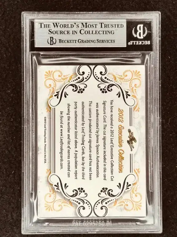 Joan Collins 2012 Leaf Masterpiece Cut Signature certified autograph card 1/1 JSA Dynasty - AutographsForSale.com