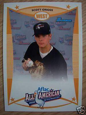 Scott Griggs 2008 AFLAC Bowman Rookie Card - AutographsForSale.com