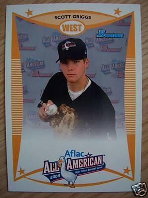 Scott Griggs 2008 AFLAC Bowman Rookie Card - AutographsForSale.com