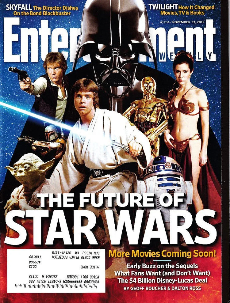 Star Wars movie cast 2012 Entertainment Weekly magazine issue PRISTINE - AutographsForSale.com