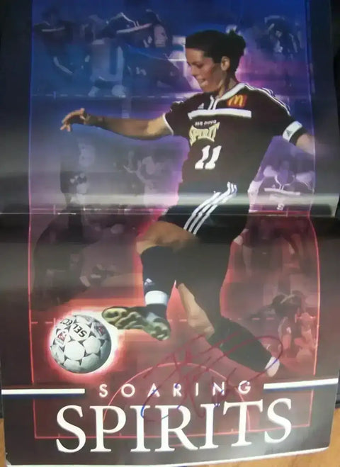 Julie Foudy signed WUSA San Diego Spirit soccer foldout poster - AutographsForSale.com