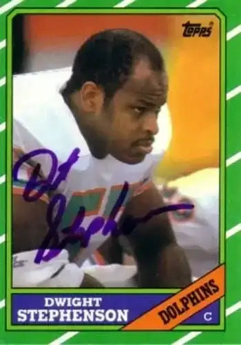 Dwight Stephenson autographed Miami Dolphins 1986 Topps card - AutographsForSale.com