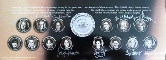 Jenny Thompson Tisha Venturini Wendy Ward signed 1994 1995 Honda NCAA Awards poster - AutographsForSale.com