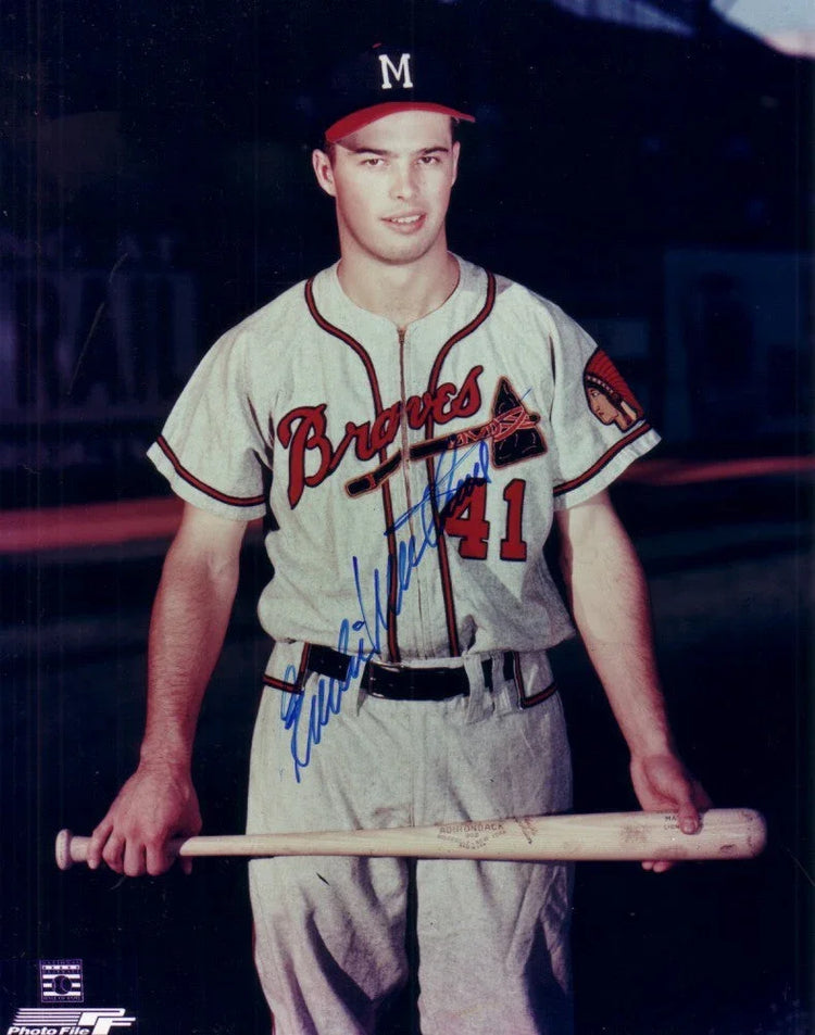 Eddie Mathews autographed Milwaukee Braves 8x10 photo - AutographsForSale.com
