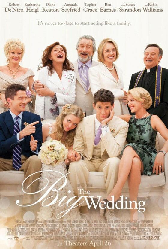 Big Wedding 2013 mini poster Robert De Niro Katherine Heigl Diane Keaton Amanda Seyfried - AutographsForSale.com