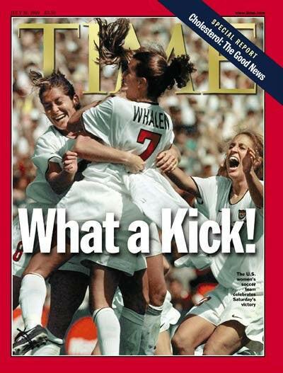 1999 US Women’s World Cup Champions Soccer team Time magazine No Label USWNT - AutographsForSale.com
