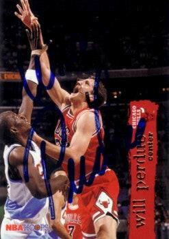 Will Perdue autographed Chicago Bulls 1995-96 Hoops card - AutographsForSale.com
