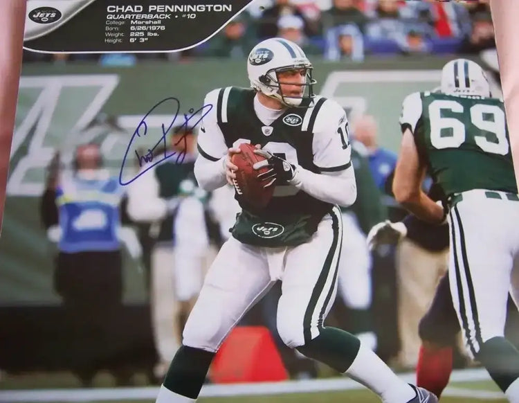 Chad Pennington autographed NY Jets calendar photo - AutographsForSale.com