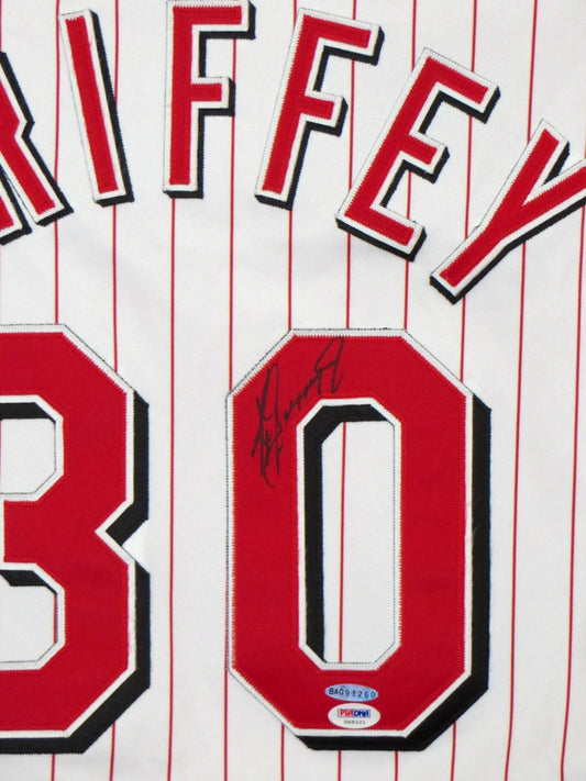 Ken Griffey Jr signed Reds Russell game model jersey UDA PSA/DNA - AutographsForSale.com